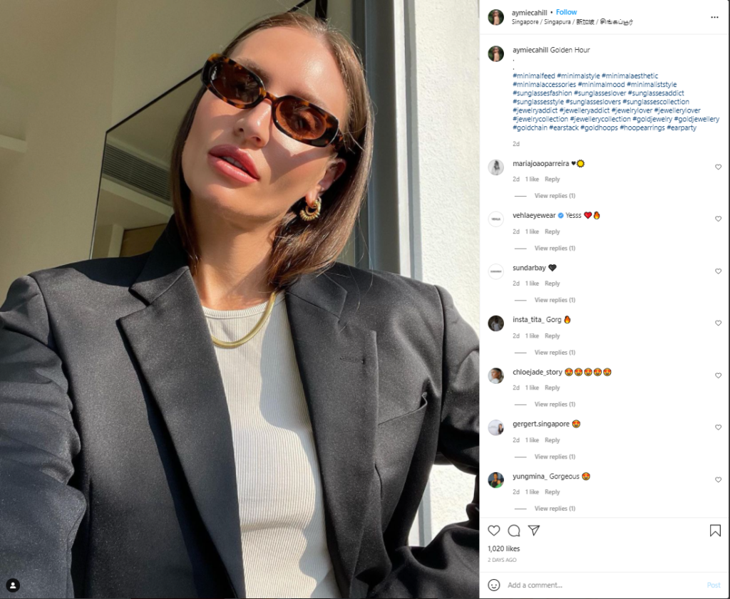 Leverage Instagram hashtags. Source: @aymiecahill