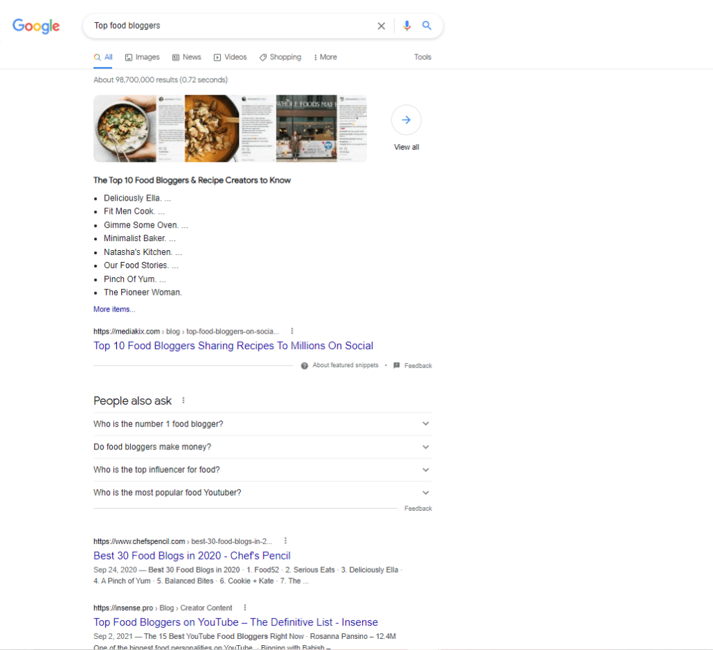 Use Google to find food affiliates | affiliate recruitment for food industry