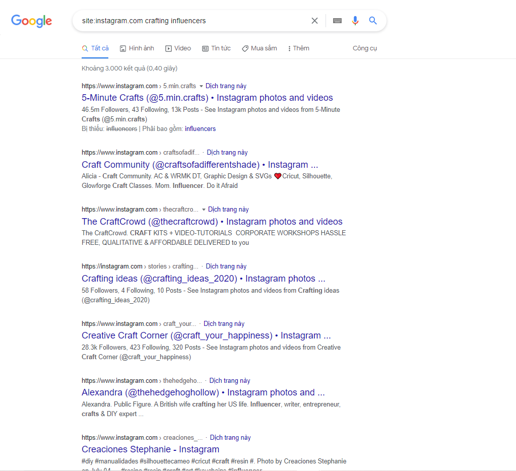 Use Google search operators
